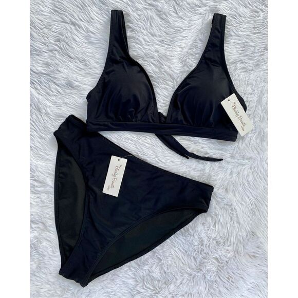 NWT The Blushing Brunette SZ L Seaside Retreat Black 2 PC Bikini - Picture 13 of 13